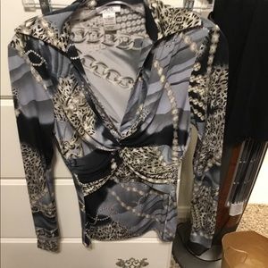 Cache Patterned Blouse